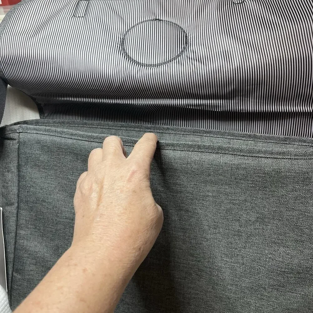 Ashbury by Spector & Co Laptop Bag Gray New with tags Has BECHTEL logo